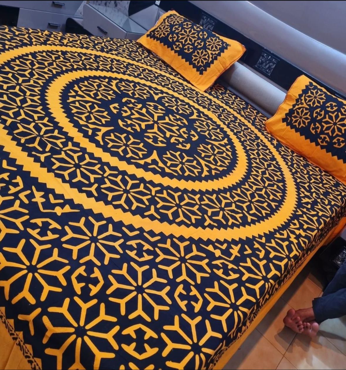 ✨Block print work,✨ ✨bedsheets✨
