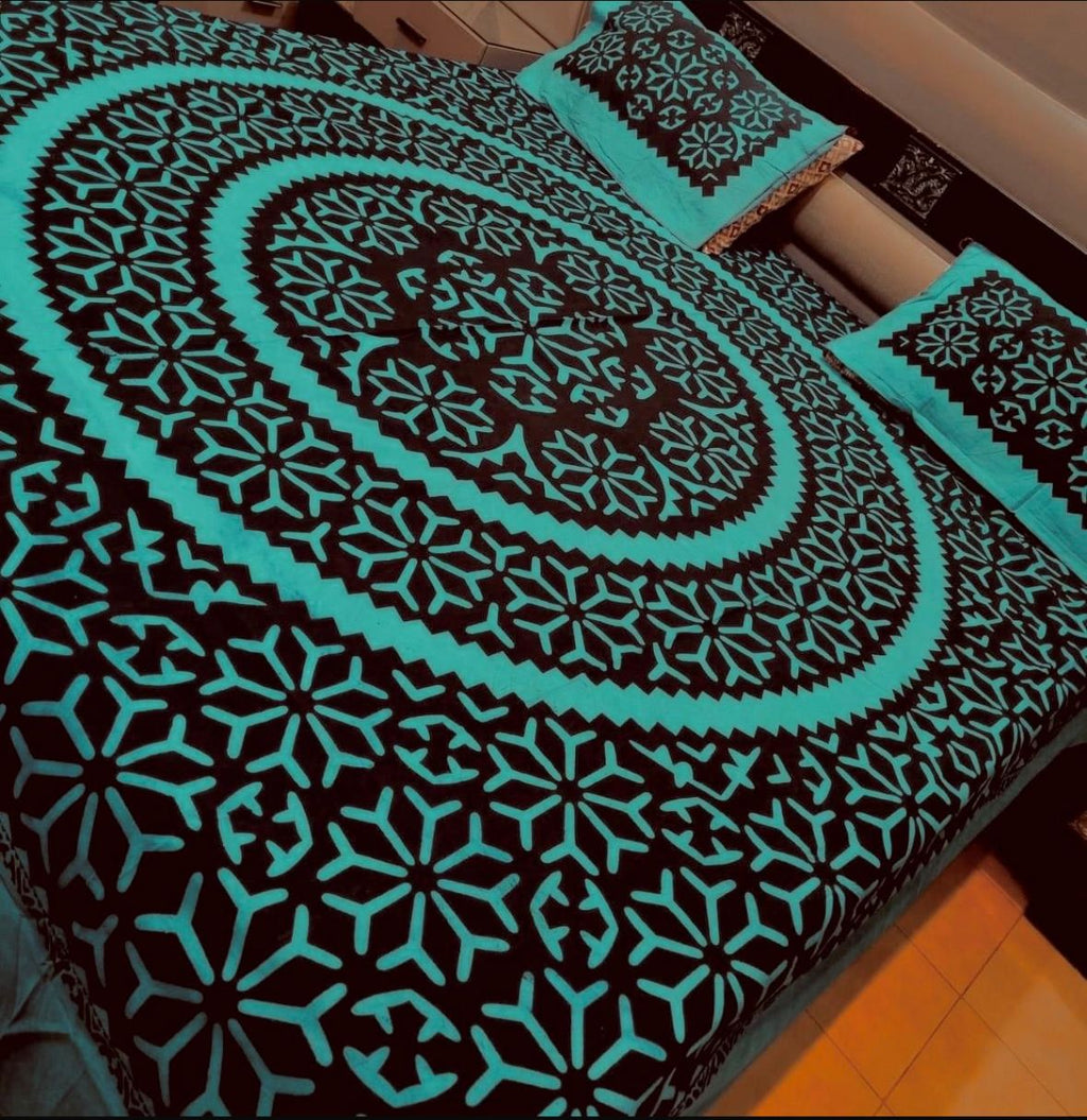 ✨Block print work,✨ ✨bedsheets✨