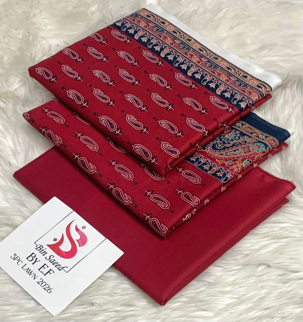Bin saeed 3pc lawn