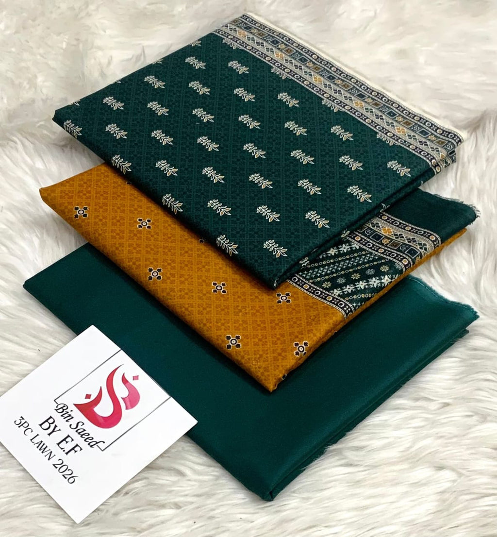 Bin saeed 3pc lawn