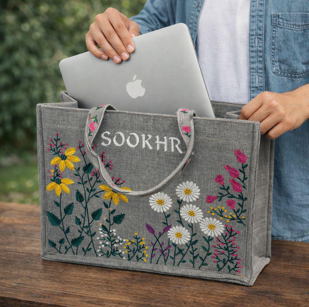 🥰Beautiful fabric branded embroidery bags.🥰