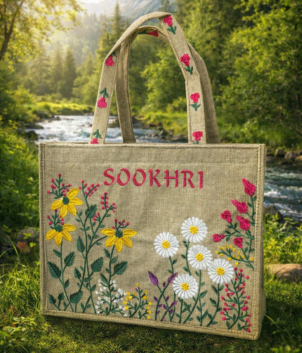 🥰Beautiful fabric branded embroidery bags.🥰