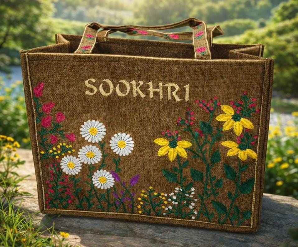 🥰Beautiful fabric branded embroidery bags.🥰