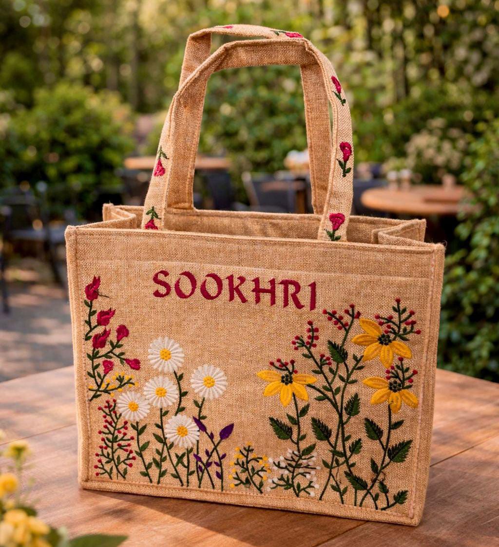🥰Beautiful fabric branded embroidery bags.🥰