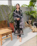 Qalamkar lawn 3pc suit