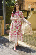 Lawn suit with shiffon dopata