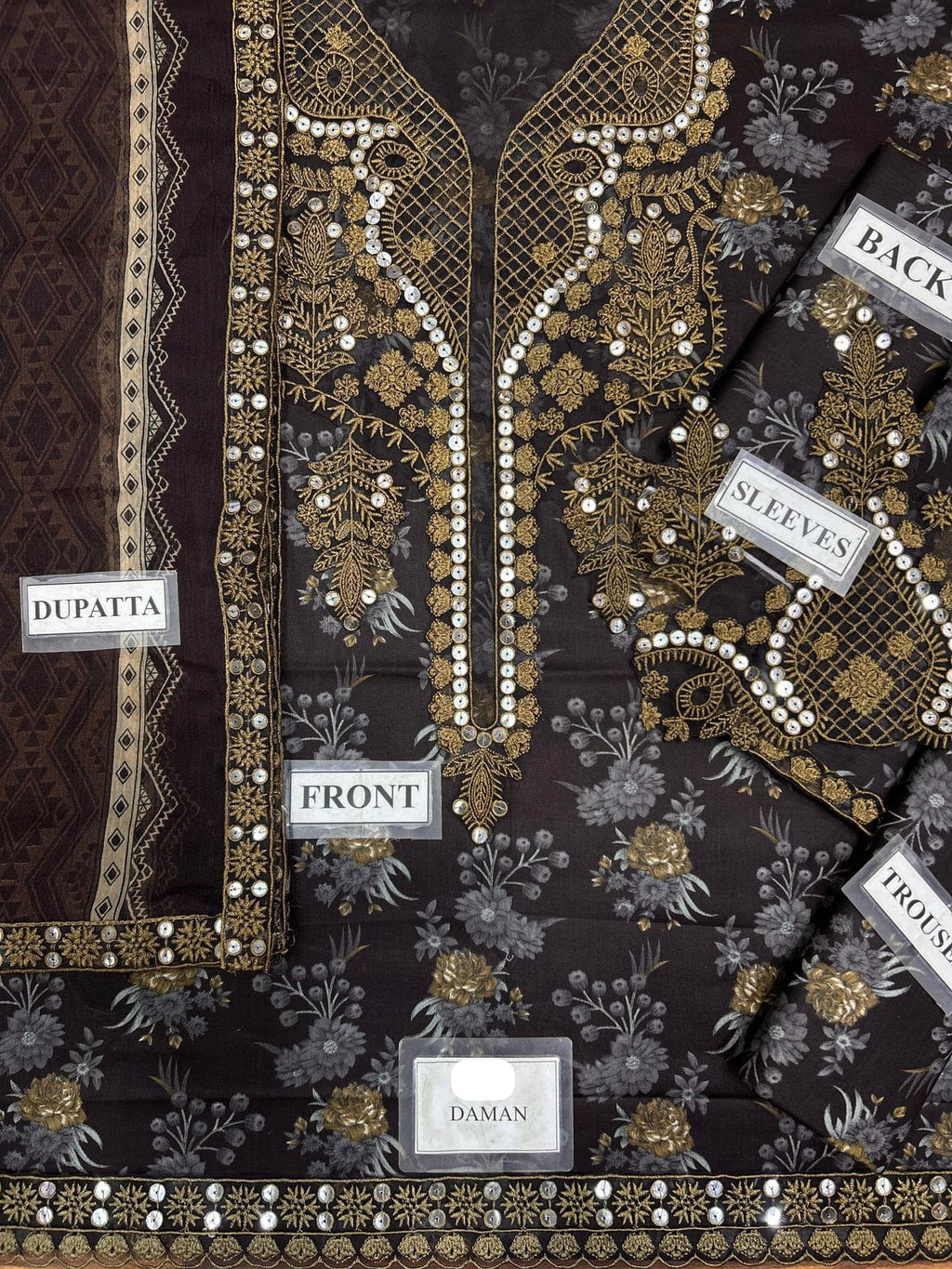 Embroidery lawn suit