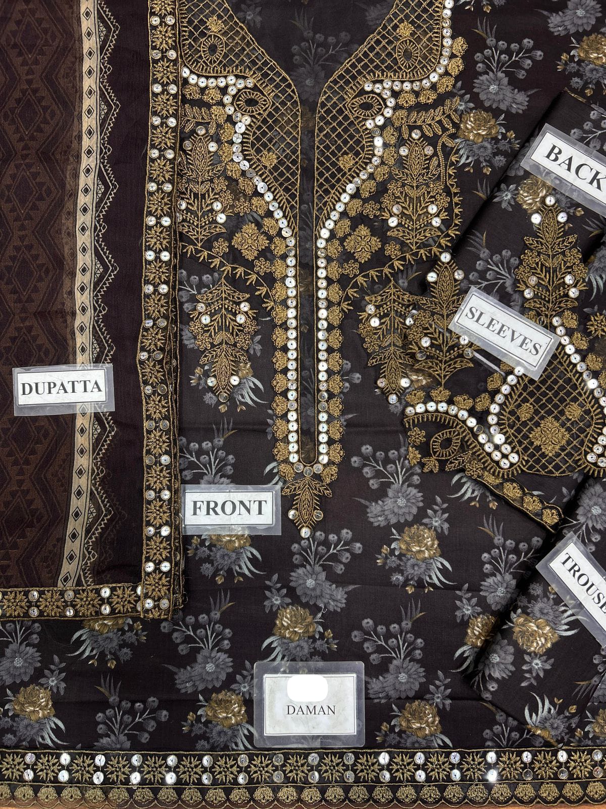 Embroidery lawn suit