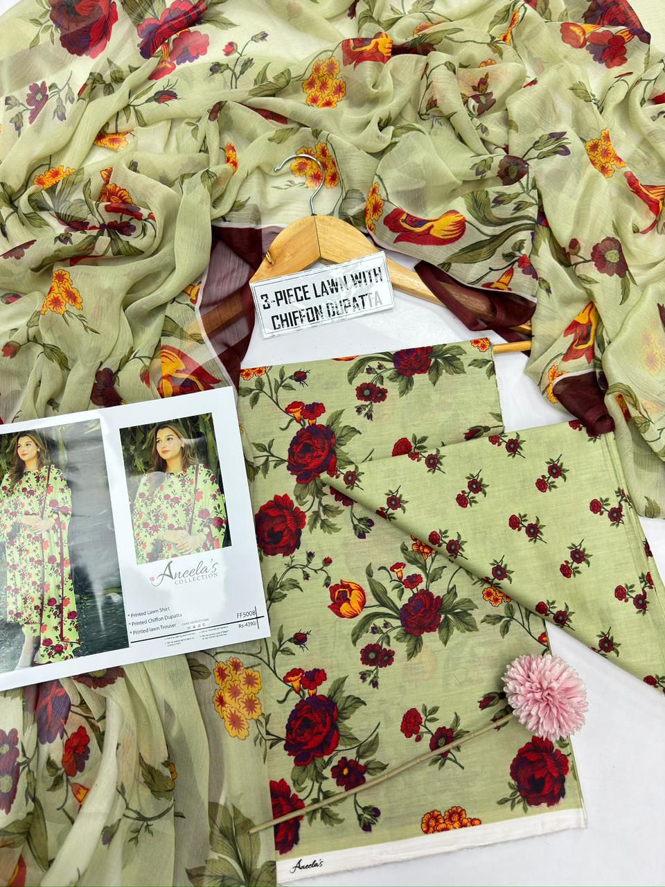 Alina's 3PC lawn suit