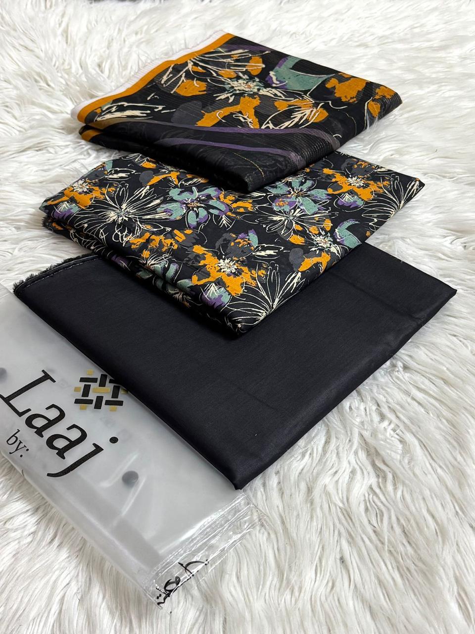 Laaj*lawn 3pc suit