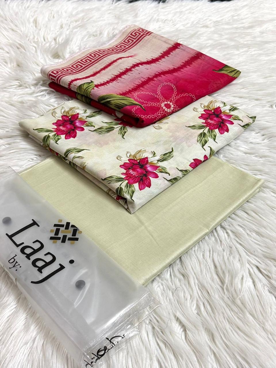 Laaj*lawn 3pc suit