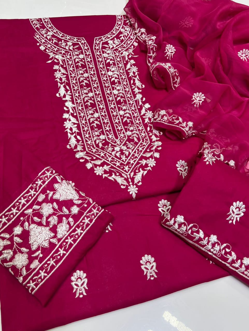 Embroidery lawn cotton suit