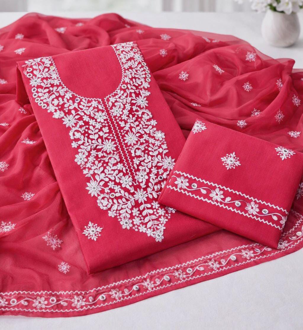 Computer embroidery 3ps lawn cotton