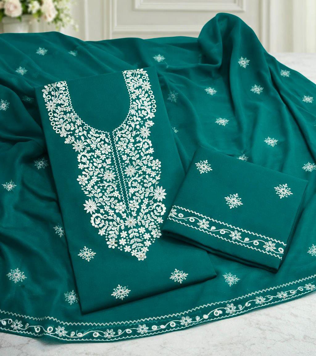 Computer embroidery 3ps lawn cotton