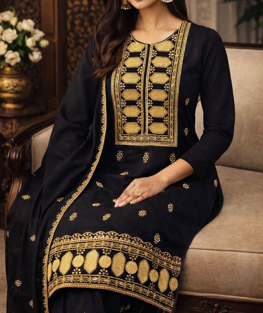 Embroidery lawn cotton suit