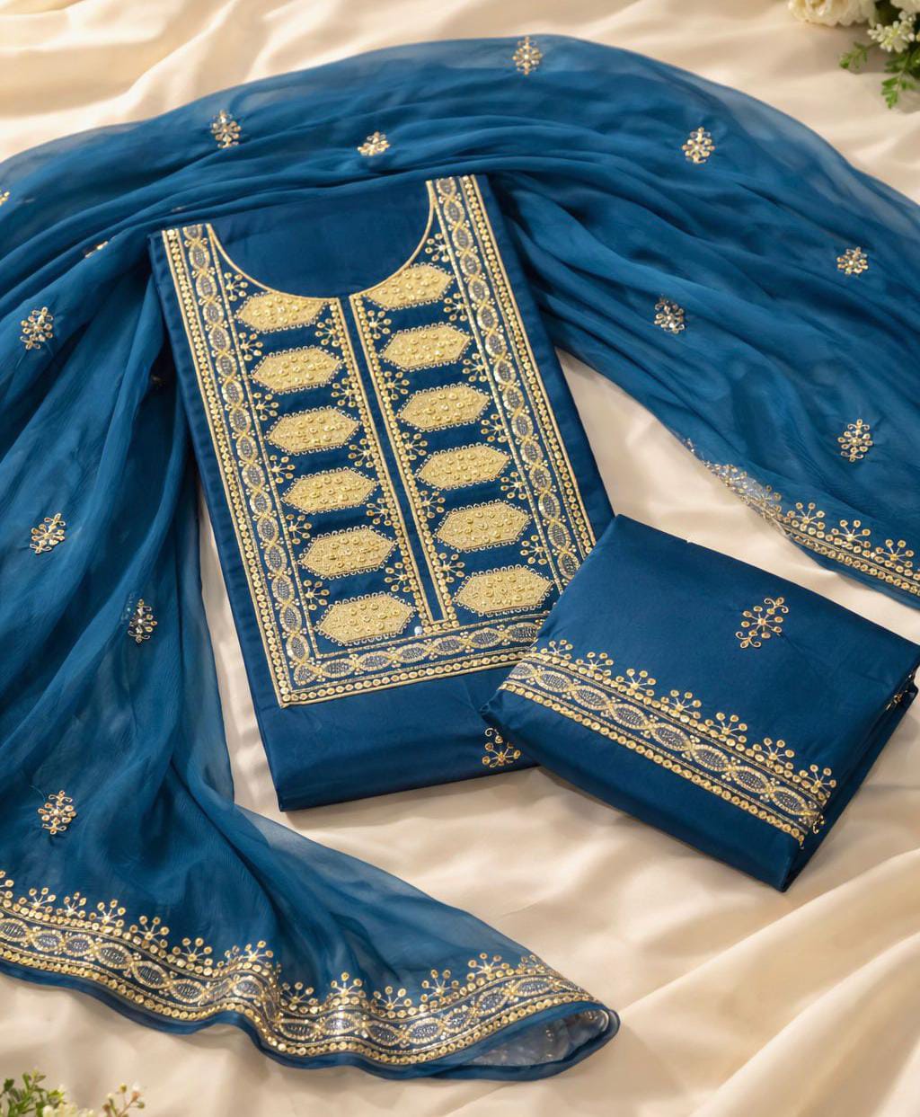 Embroidery lawn cotton suit