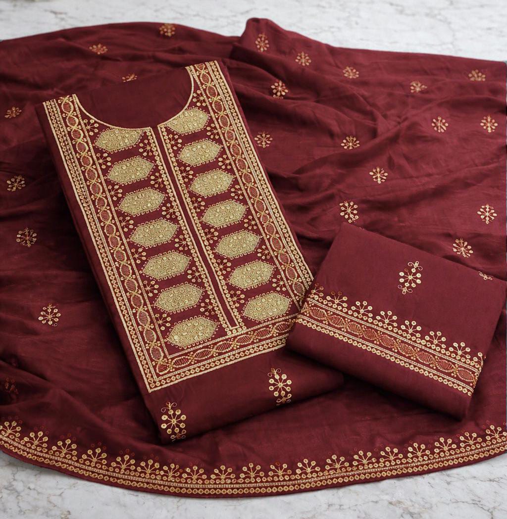 Embroidery lawn cotton suit