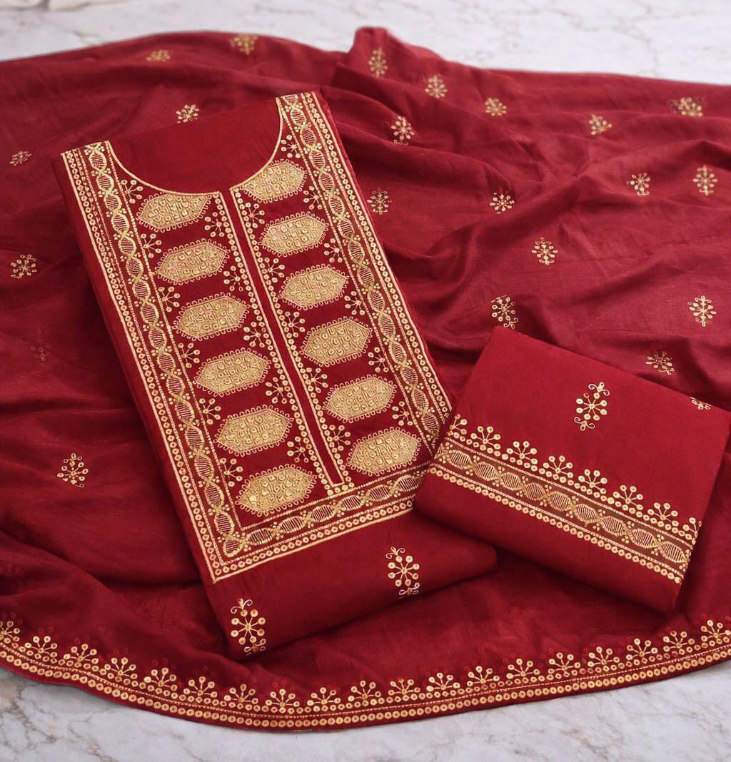 Embroidery lawn cotton suit