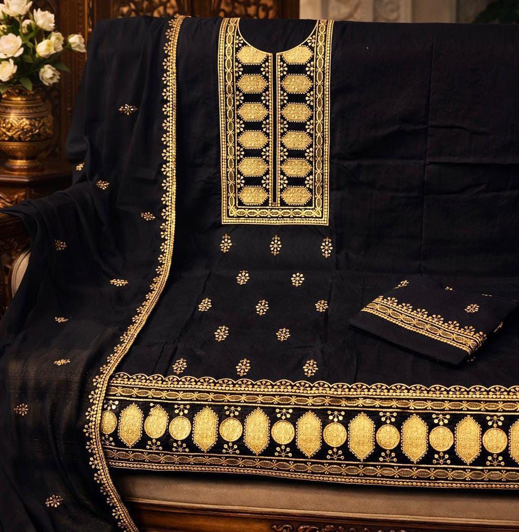 Embroidery lawn cotton suit