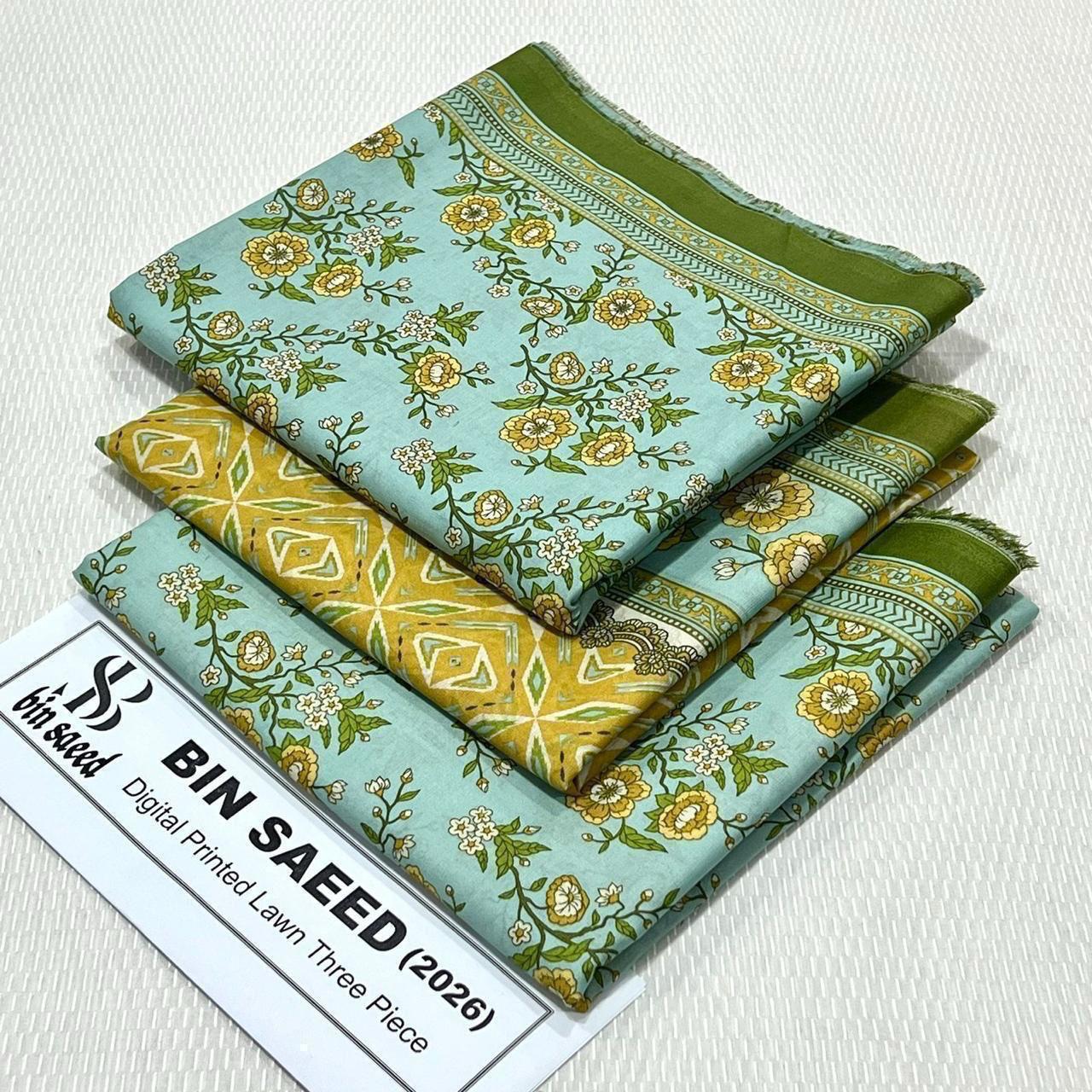 Bin saeed original lawn 3pc