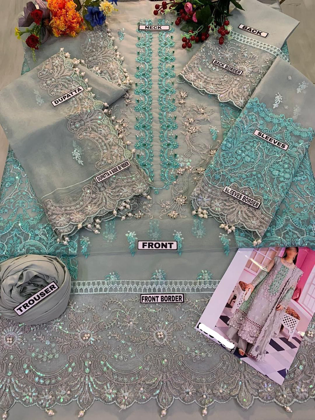 Organza embroidery dress