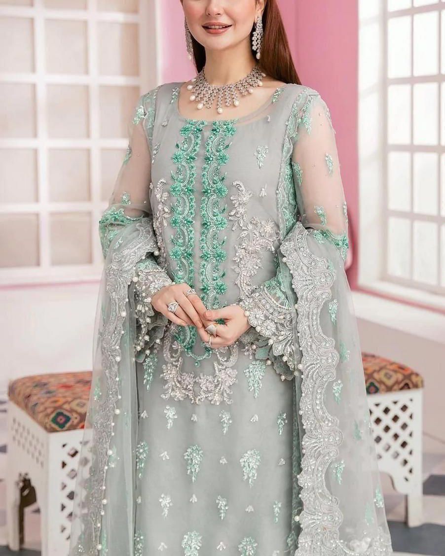 Organza embroidery dress